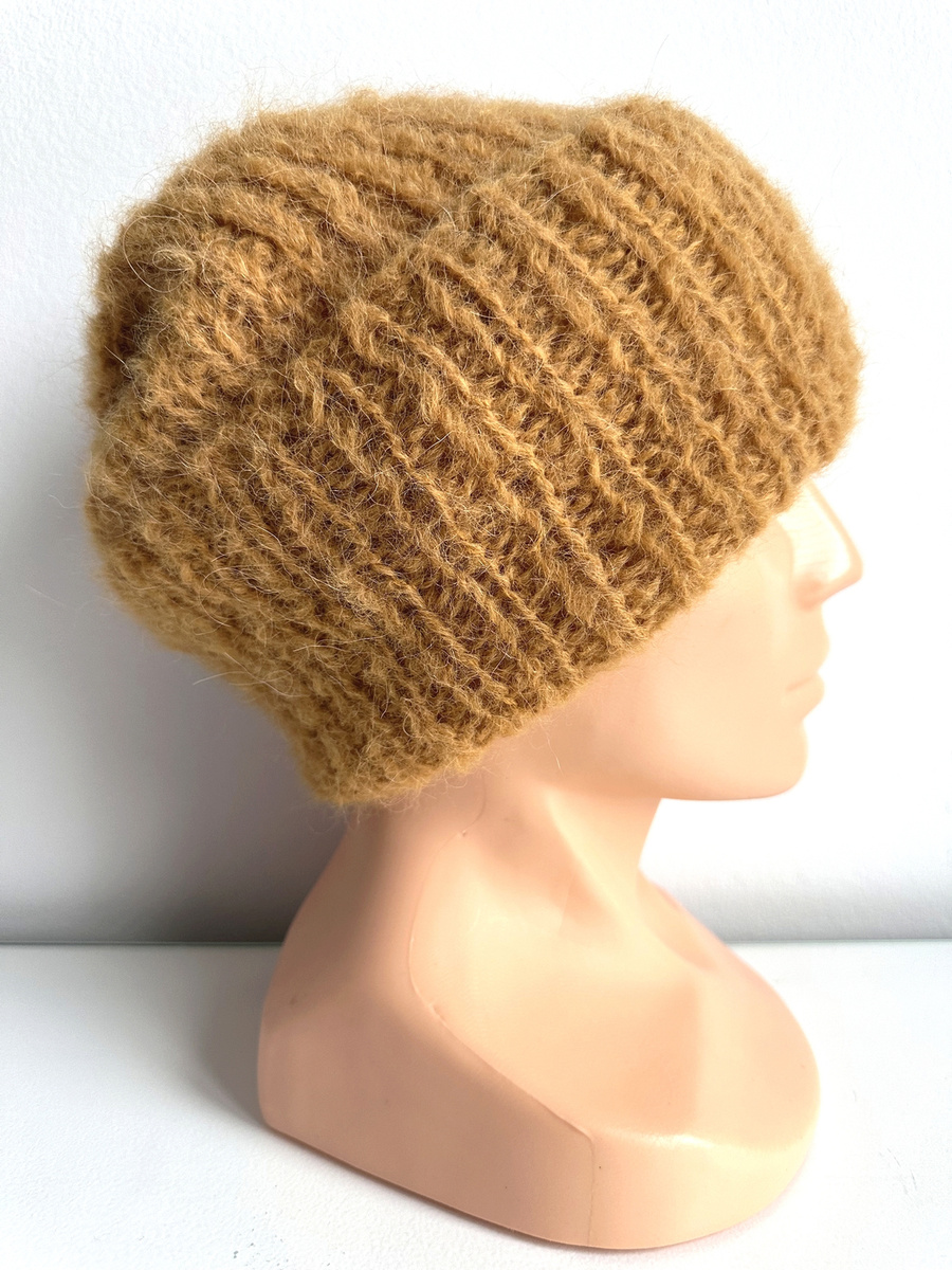 WATA CUKROWA Women's Alpaca Beanie 18 Mustard