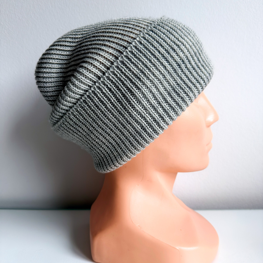 VARELLA Beanie-Mütze aus Merinowolle 100% Baby Merino 22 Hellgrau Winter
