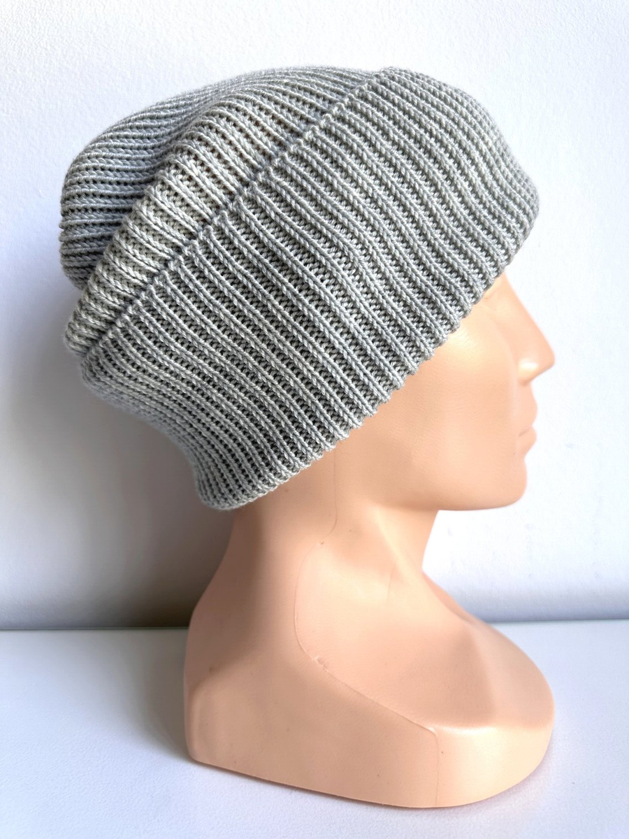 VARELLA Beanie-Mütze aus Merinowolle 100% Baby Merino 22 Hellgrau Winter