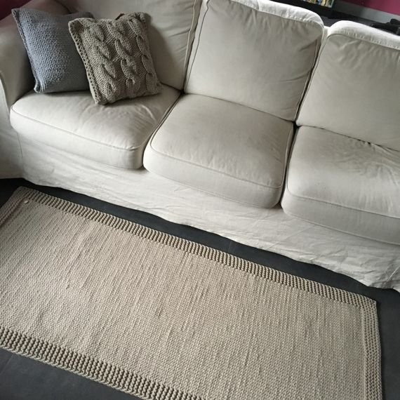 Ręcznie robiony Dywan ze sznurka bawełnianego MARIA