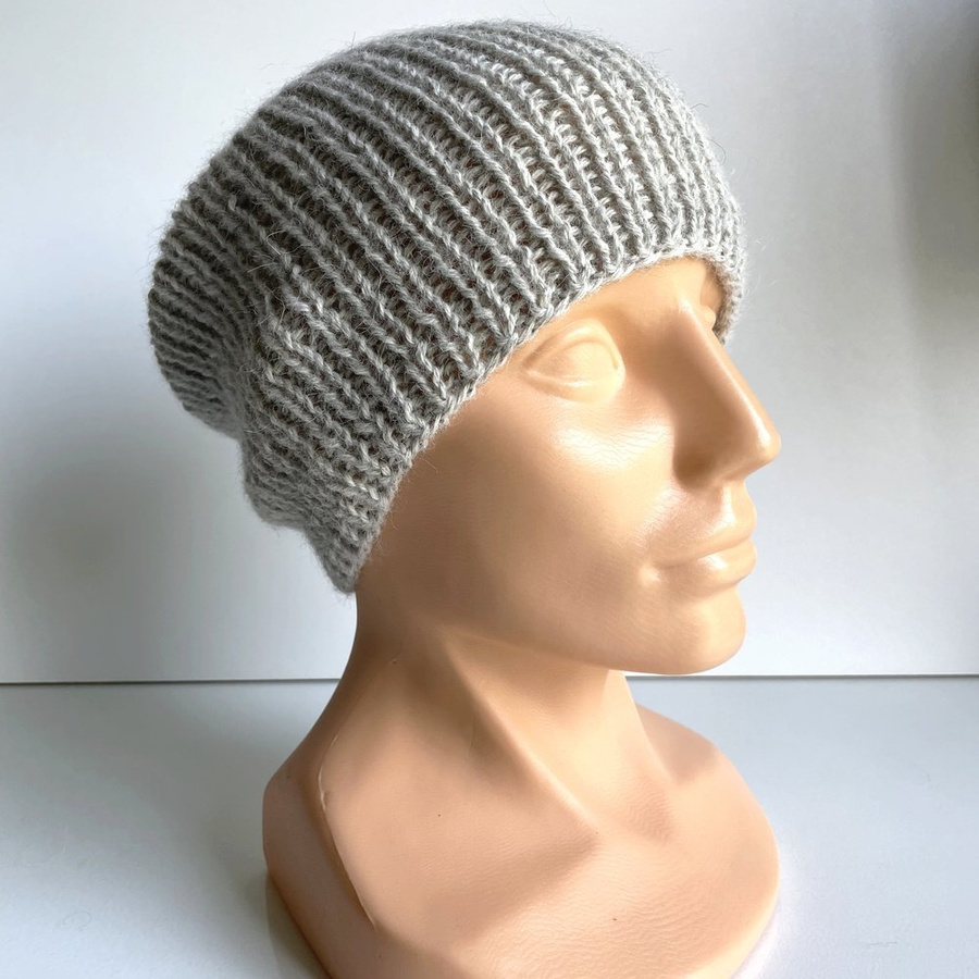 KIARA Alpaca Beanie for Women 100% Alpaca 9020 Light Pearl Grey