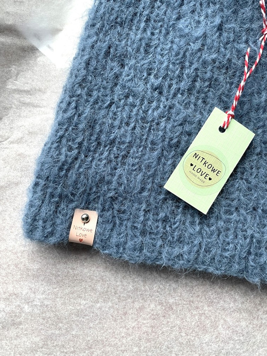 WATA CUKROWA Damenmütze aus Alpaka 07 jeans Blau
