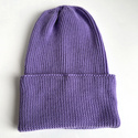 VARELLA – czapka merino beanie wywijana 14 fioletowy, 100% baby merino