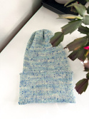 VARELLA Beanie-Mütze aus 100% Baby-Merinowolle 100 Syreni Śpiew Blau