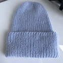 AUREA – ręcznie robiona czapka beanie baby merino + moher i jedwab damska dziecięca 53/07 Rosa