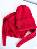 VARELLA Beanie-Mütze aus 100% Baby-Merinowolle 16 Rot Herbst-Winter