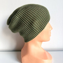 VARELLA – czapka z wełny merino beanie 38 Oliwka, cienka przejściowa