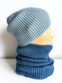 VARELLA – czapka z wełny merino beanie 100% Baby Merino 43 Jasny Morski przejściowa