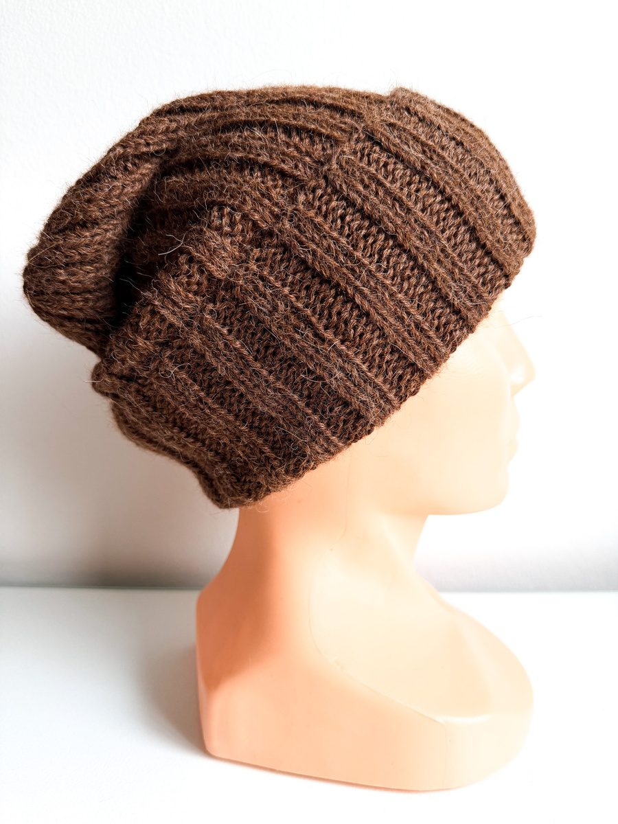 LAURIN Beanie 100% Alpaca 9043 ziarno kakaowca