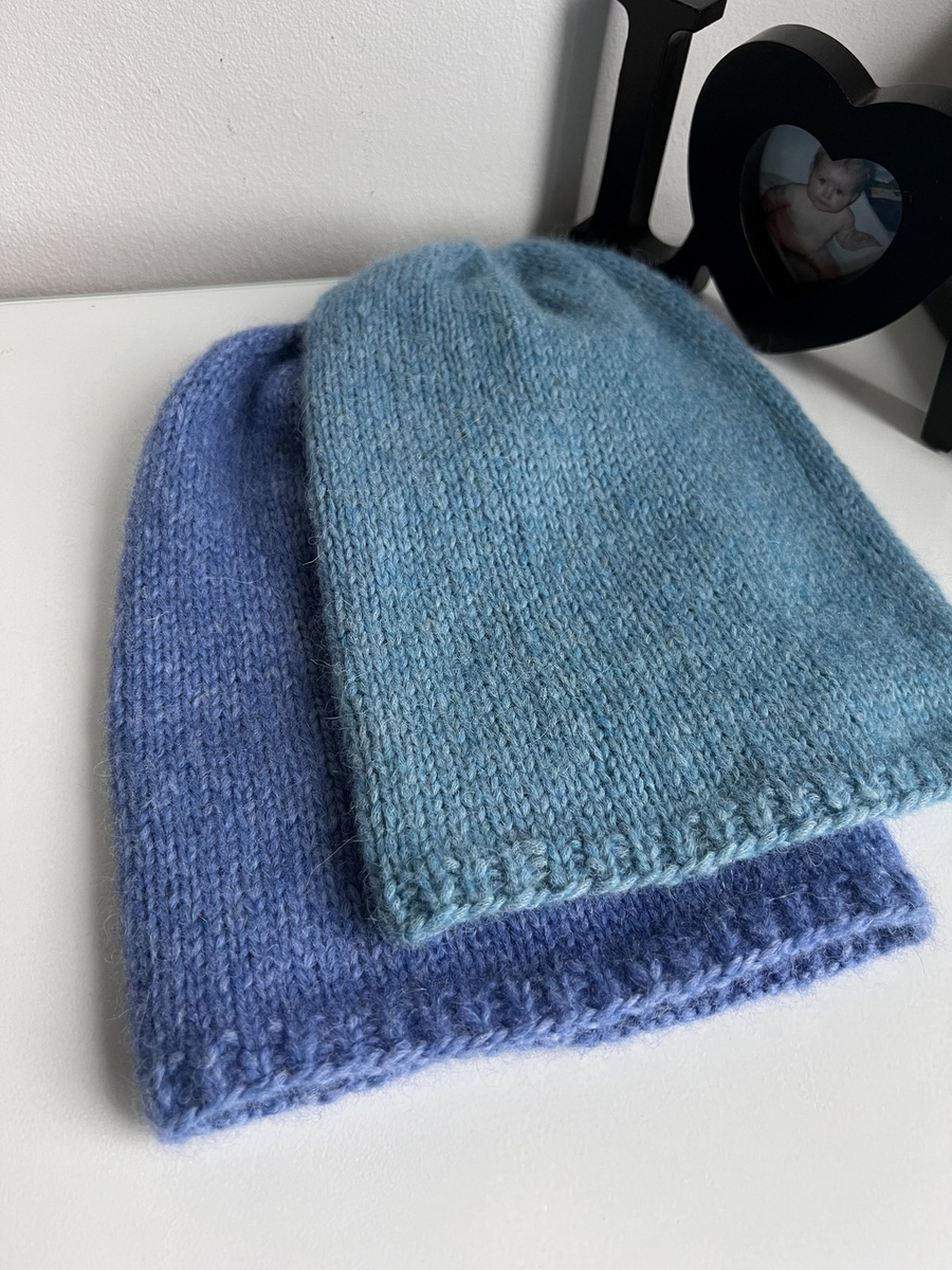 CHMURKA Beanie-Mütze aus Alpaka 21 Meeresblau