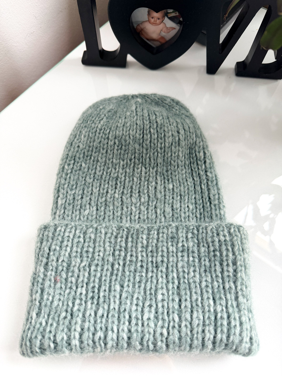 CHMURKA Turn-Up Alpaca Beanie 30 zielona szałwia
