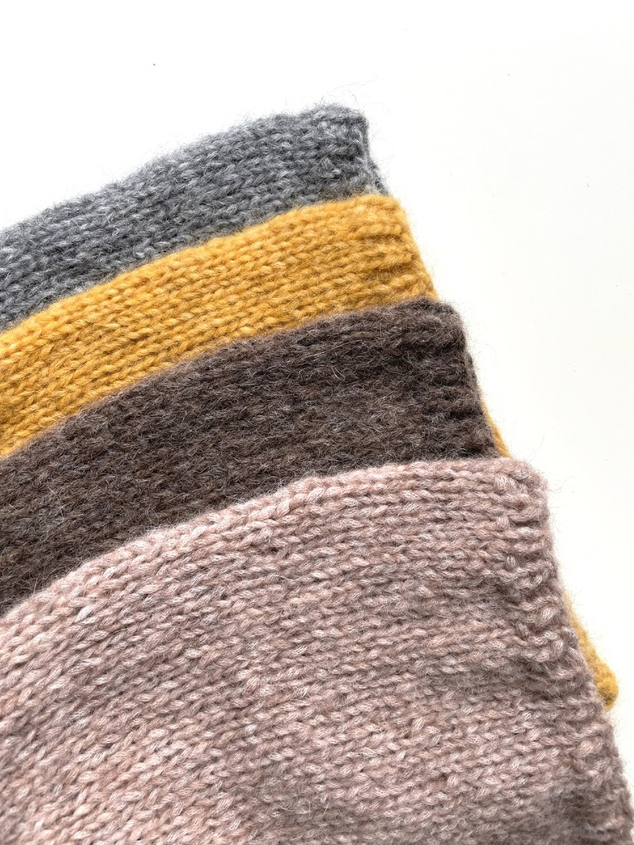 CHMURKA Handgemachte Beanie-Mütze aus Alpaka 34 Różowy Marmur