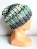 Wywijana czapka merino HELLI 100% Baby Merino 32 Turkusowy