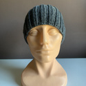 HELLI Wintermütze unisex 100% Baby-Merinowolle 20 Dunkelgrau