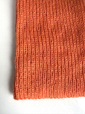 Handgemachte Damenmütze AUREA 100% Baby Merino plus Mohair und Seide 36/49 Orange