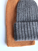 NANA – czapka beanie z wełny baby merino 56 Mandarynka, jesienno-zimowa