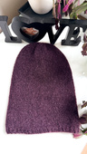 CHMURKA Handmade Alpaca Beanie 58 Ciemne Winogrona
