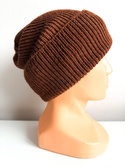 HELEN Turn-Up Beanie 100% Alpaca 9041 Copper Brown