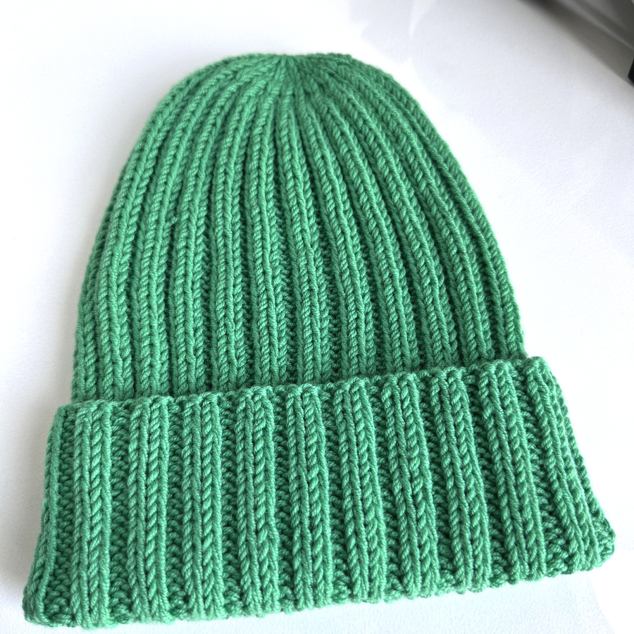 HELLI Turn-Up Beanie Merino Wool 100% Baby Merino 31 Bright Green Unisex