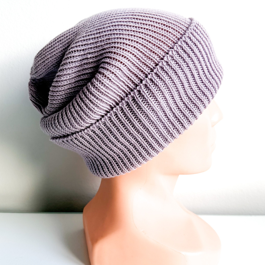 VARELLA – czapka z wełny merino baby 60 Lawendowy Szron