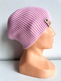 VARELLA – czapka z wełny merino 100% Baby Merino 05 Jasny Róż, cienka beanie jesienno-wiosenna