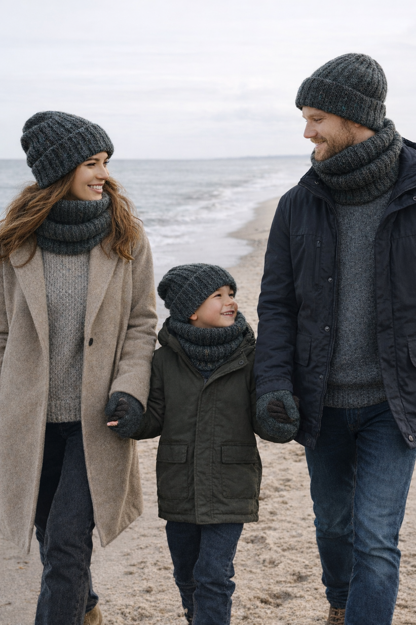 Ręcznie robiony KOMIN LAURIN 100% Alpaka 7815 leśny mix