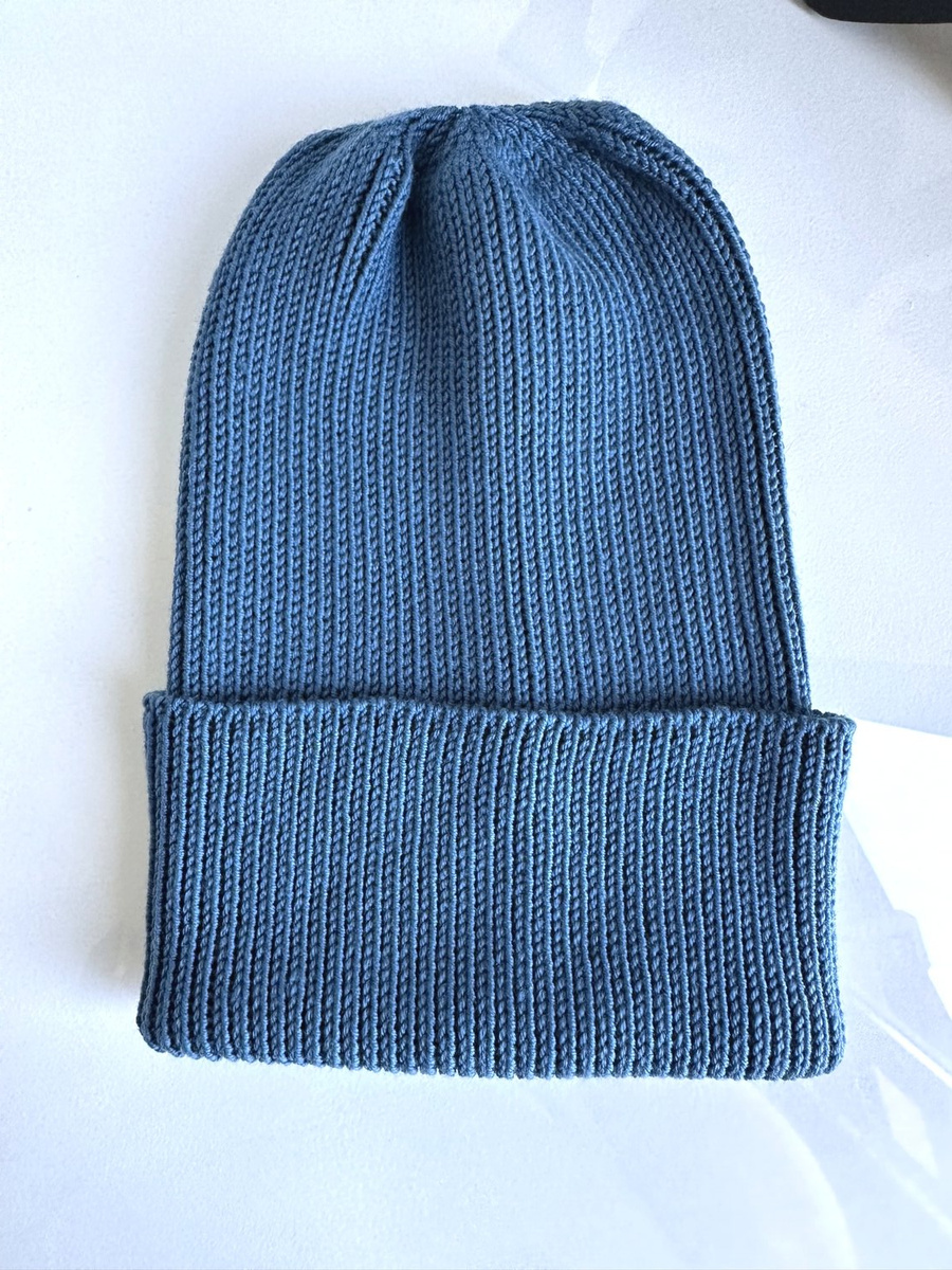 VARELLA – czapka beanie z wełny merino 100% baby merino 42 Petrol zimowa