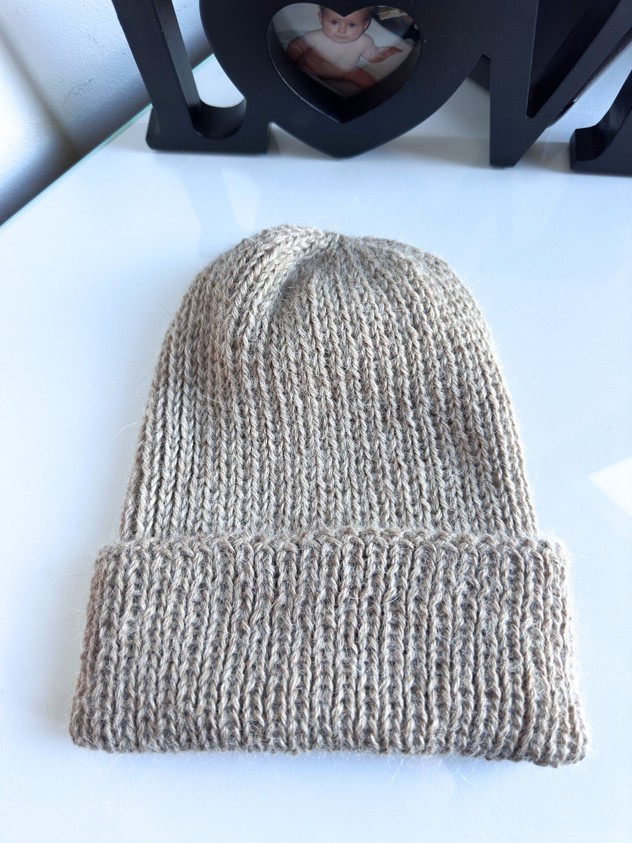 KIARA – czapka z alpaki damska 100% alpaka 2020 Jasny Nugat, wywijana, jesienno-zimowa