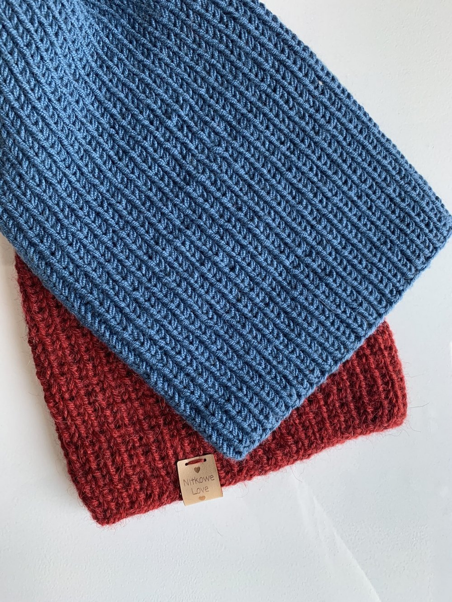 NANA – czapka beanie z wełny baby merino 42 Petrol