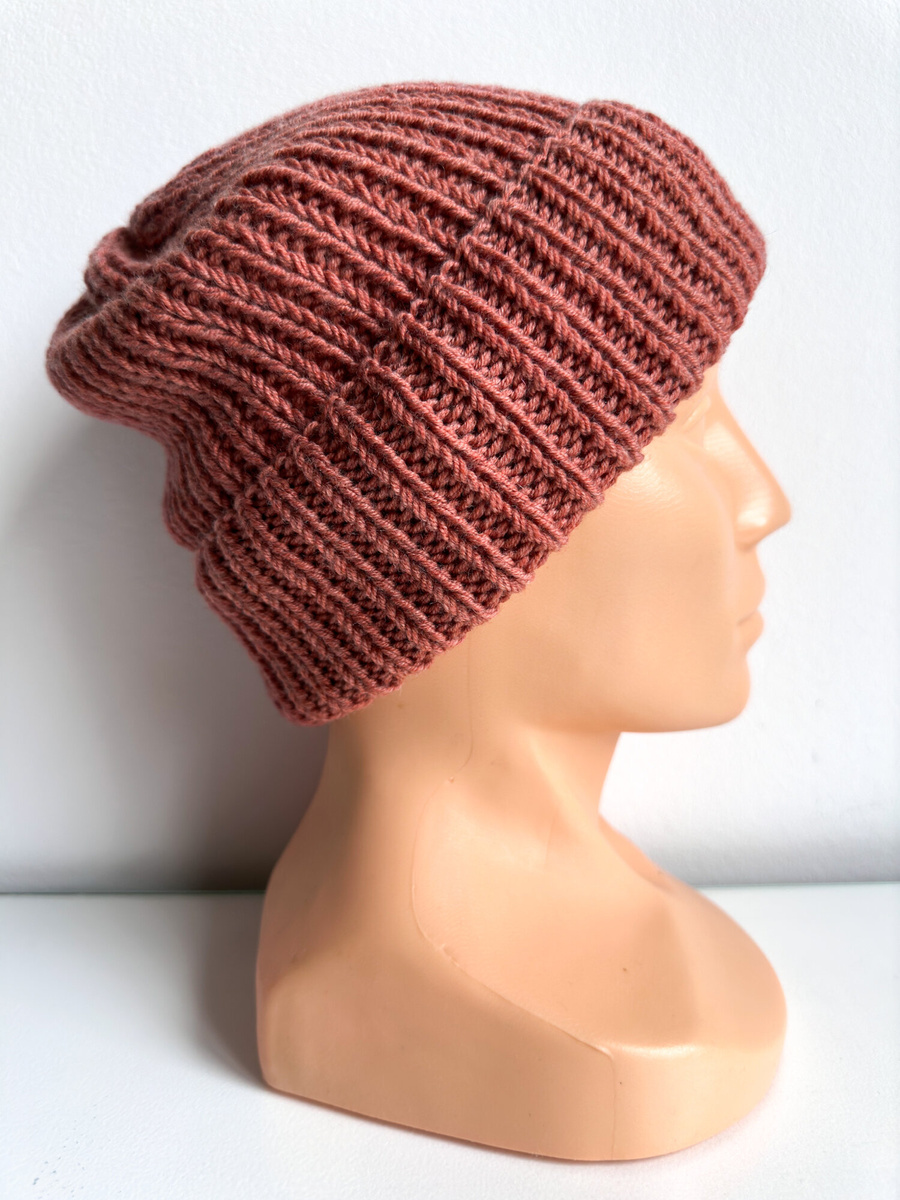 NANA Turn-Up Beanie Baby Merino Wool 48 Blush