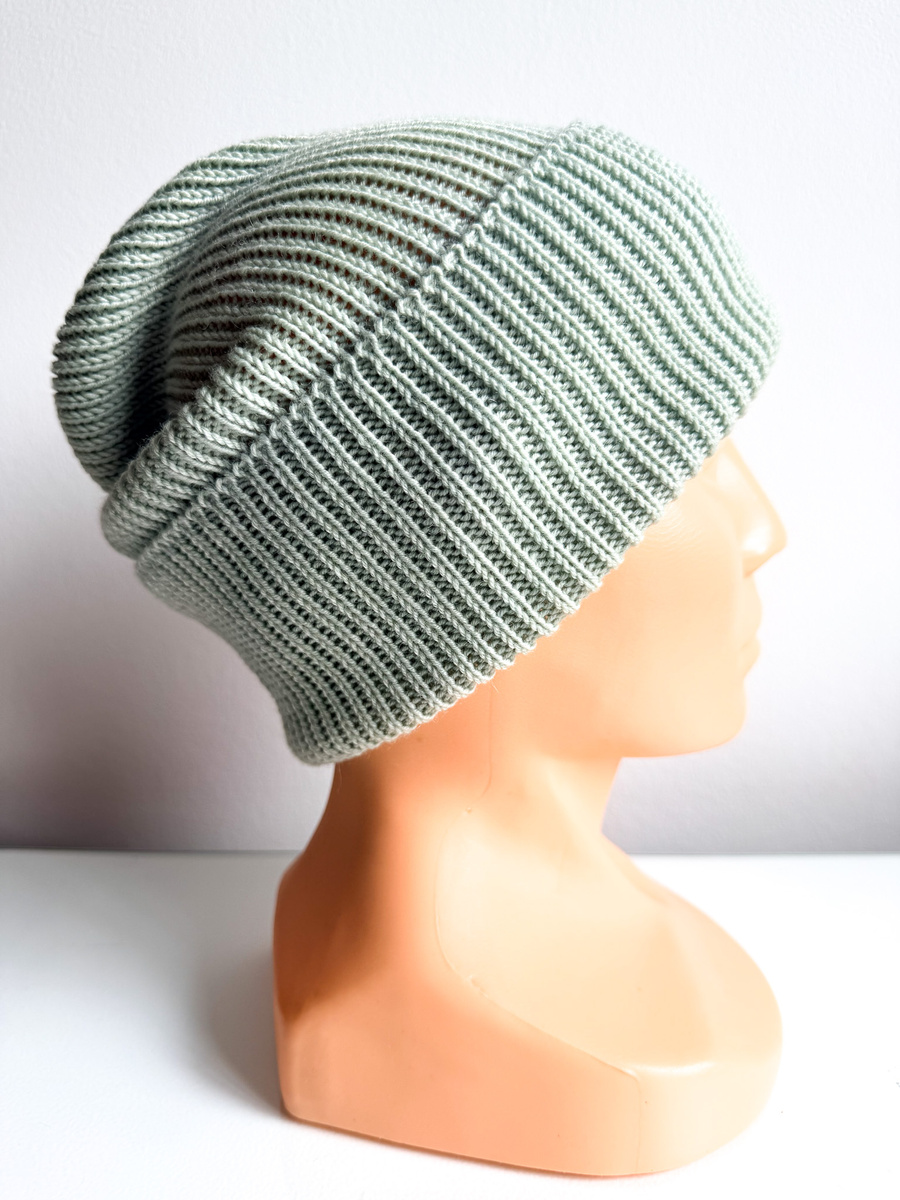 VARELLA Beanie-Mütze mit Umschlag 100% Baby-Merinowolle