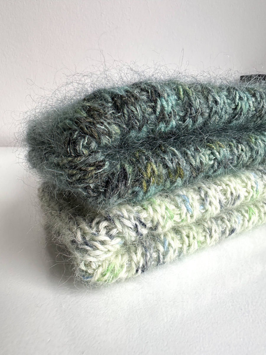 DAISY – czapka beanie handmade baby merino + moher i jedwab 3265 Forest Night