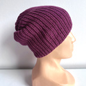 NANA – czapka beanie z wełny baby merino 34 Wrzos, jesienno-zimowa
