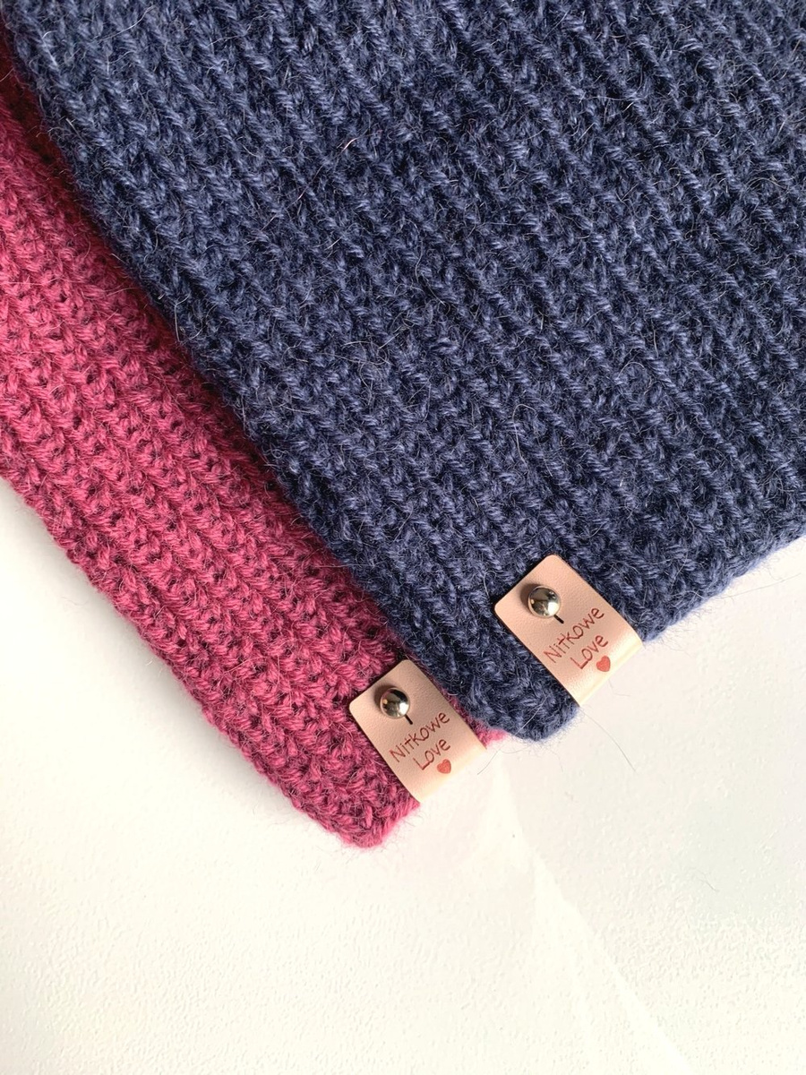 KIARA – czapka z alpaki damska 100% alpaka 5575 granatowy beanie zimowa