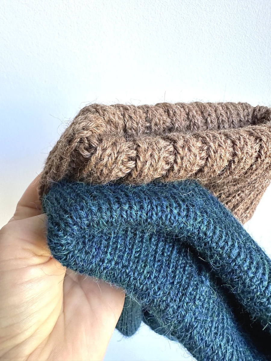 HELEN – czapka z alpaki damska 7240 niebieski petrol