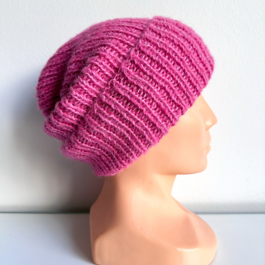 MORGANA – czapka damska zimowa alpaka + jedwab 9034/31 Płatek Róży