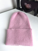 HELEN – czapka z 100% alpaki wywijana 3140 jasny róż