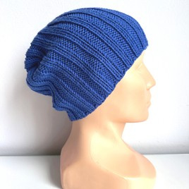 HELLI – czapka merino damska zimowa 33 Jaskrawoniebieski