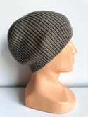 VARELLA – czapka z wełny merino beanie 57 szaro‑brązowa