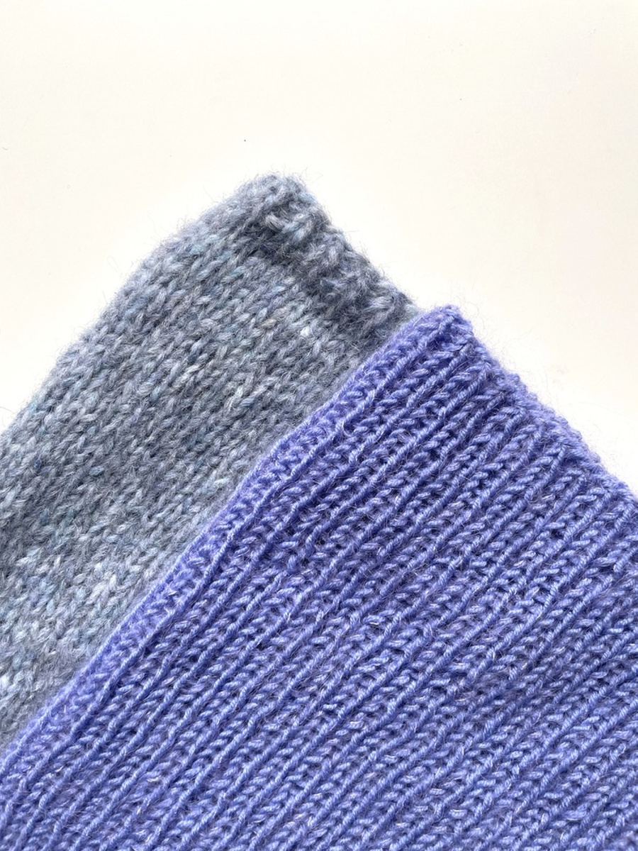 AUREA – czapka beanie handmade baby merino + moher i jedwab 25/11 Lawenda