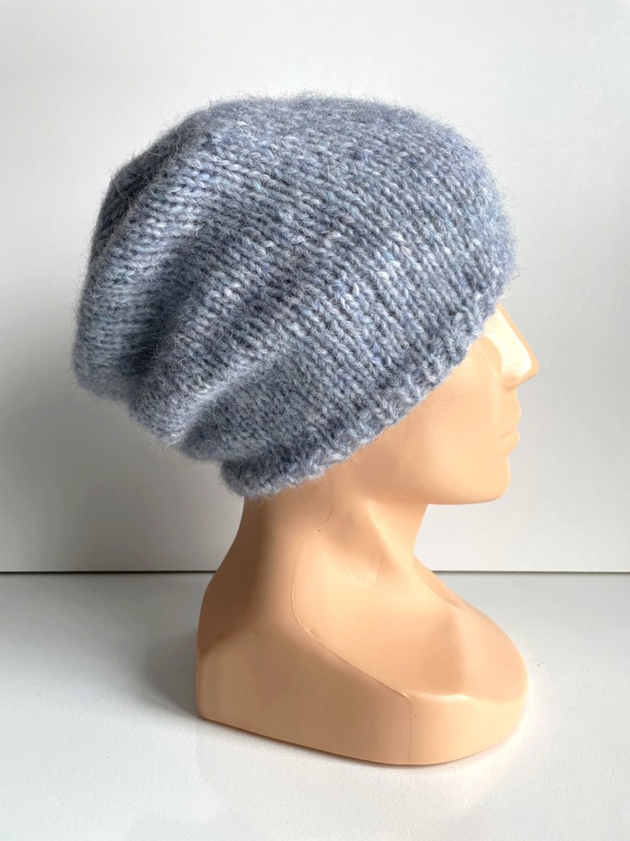 CHMURKA Beanie-Mütze aus Alpaka 10 Mgła szary niebieski