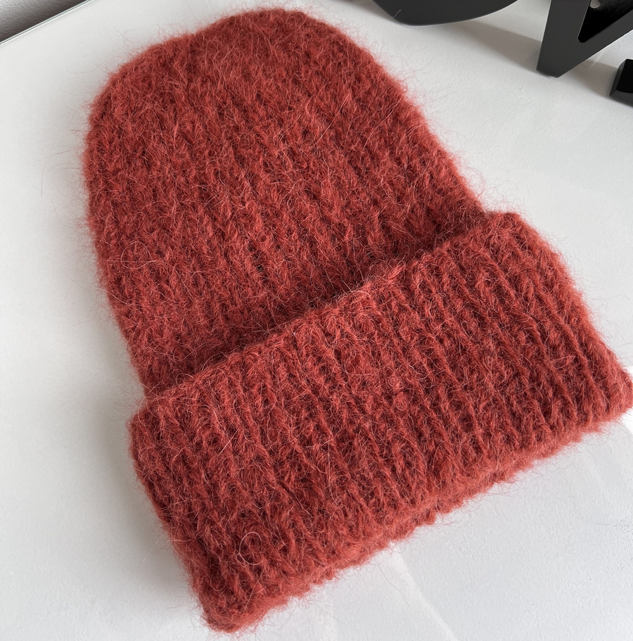 WATA CUKROWA Women's Alpaca Beanie 19 Brick