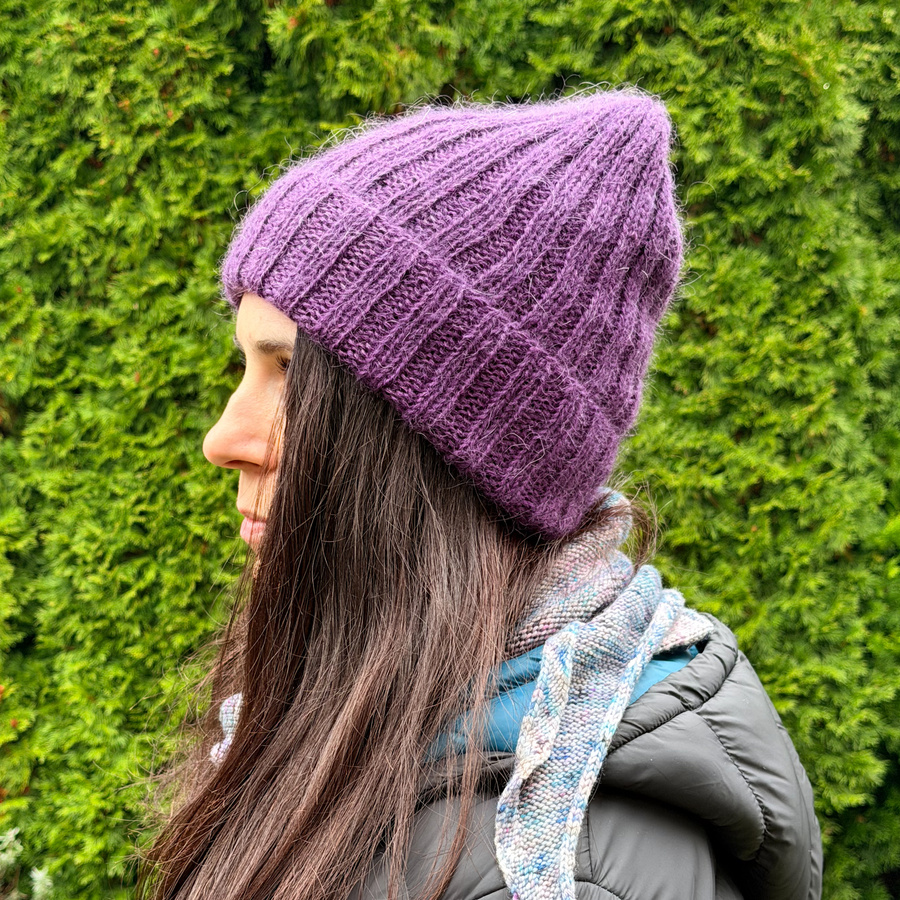 MARGARET Handmade Beanie Alpaca Mohair and Silk 9037 Jasna Morska Zieleń