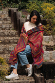 Wolldecke Granny Square 140x180 cm – Herbstmosaik 8108