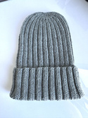 HELLI Turn-Up Beanie 100% Baby Merino Wool 50 Zielona Szałwia