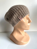 KIARA – czapka z alpaki 100% damska beanie 2020 Jasny Nugat
