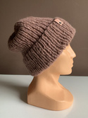CHMURKA – czapka beanie z alpaki damska ręcznie robiona 29 fiołkowy