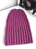HELLI – czapka zimowa merino damska 34 Wrzos