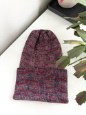 HELEN – czapka z 100% alpaki wywijana 073 fioletowy