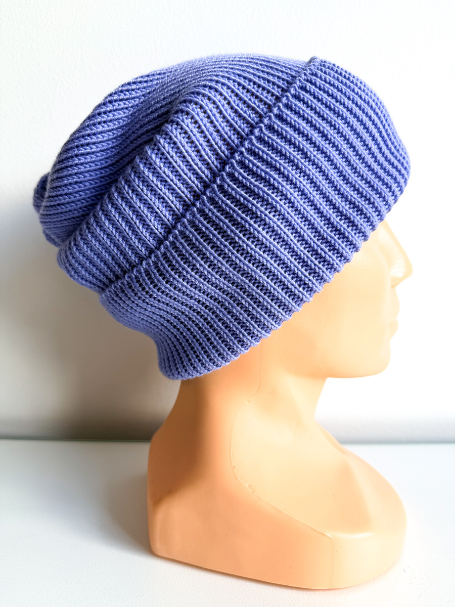 VARELLA Turn-Up Beanie 100% Baby Merino Wool Lavender